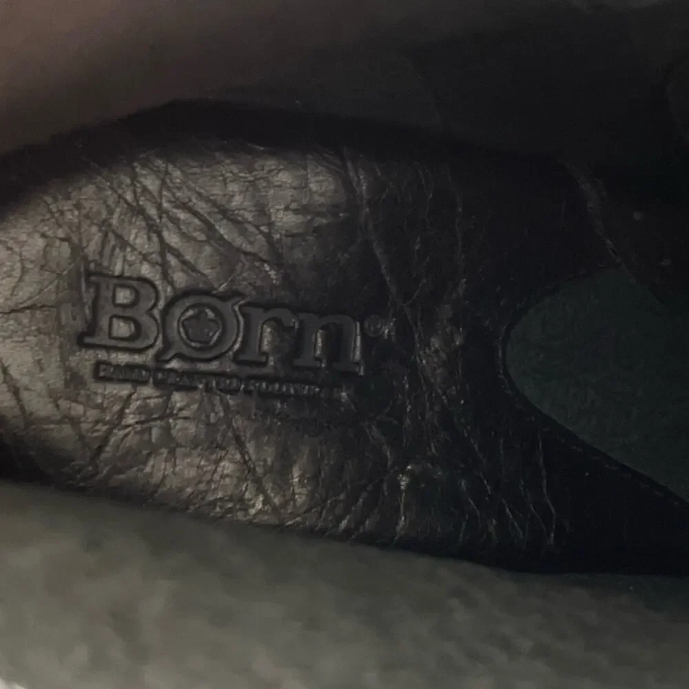 Born Shola leather Moto ankle boots black 9.5